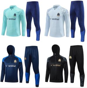 Survêtements de football à capuche pour enfants MILIK PAYET Marseille survetement 22 23 24 fottball Training suit veste maillot de foot Olympique OM tracksuit football jogging