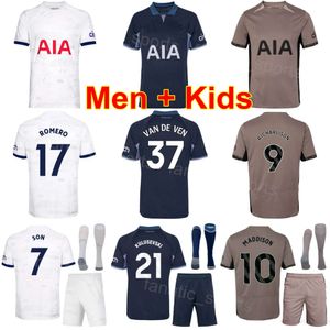 Niños Hombres 10 MADDISON Camisetas de fútbol Club Set 17 ROMERO 38 UDOGIE 9 RICHARLISON 29 SARR 37 VAN DE VEN 13 VICARIO 1 LLORIS HOJBJERG SON KULUSEVSKI Camiseta de fútbol 23 24 ReCi