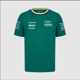 Kids herenvoetbal shirts Aston Martin Jersey T-shirt AMF1 23 24 25 Officiële heren Fernando Alonso T-shirt Formule 1 Racepak F1 Shirt Moto Motorcyc Tees