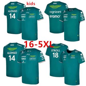 T-shirts pour hommes T-shirt en jersey Aston Martin AMF1 2023 T-shirt officiel Fernando Alonso pour homme Formula 1 Racing Suit F1 Shirt MOTO Motorcyc Tees 0228H23