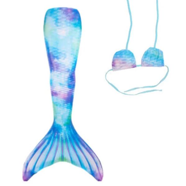 Mermaides para niños Tails para chicas vestidos de natación de fantasía puede agregar monofin fin de cosplay playa sirena bikini disfraz
