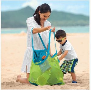 45 * 30 * 45 cm Sac de plage en maille Organisateur de jouets de sable Sacs de rangement Pochette en coquille Sac de réception Bacs à sable pour enfants 2016 Garçons Filles Cadeaux pour bébés en gros