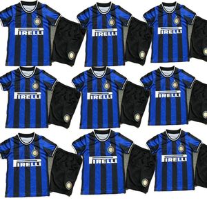 Kinderen Milito Sneijder Zanetti Retro voetbaltruien Etoo Football Djorkaeff Baggio Adriano Milan Inter Batistuta Zamorano Milito Inter 2009 2010 09 10 Kind