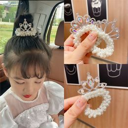 Kids Mini Crowns Hair Ribbon Sieraden Coloful Shining Crystal Hair Small Girls Birthday Party Princess Haar ornamenten 1727