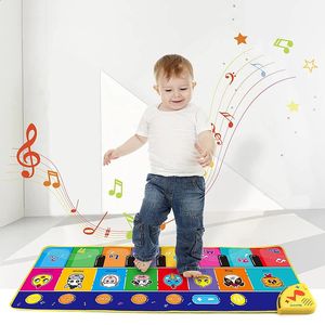 Kids Musical Piano Mat 100x36cm Portable Dance Music Piano Clavier Musical Touch Touch Play Game Toy Gifts For Girls Boys 240422