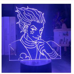 Kids Nachtlampje Gift Led Touch Sensor Kleurrijke Slaapkamer Nachtlampje Anime Hunter X Hunter Decor Light Cool 3d Lamp hisoka Gadgets221S
