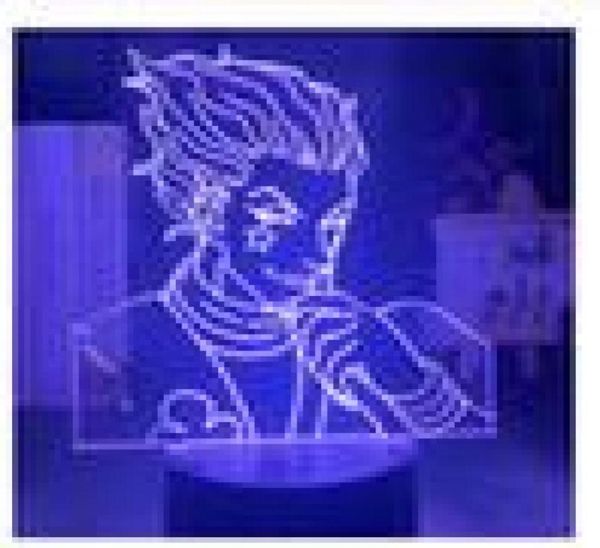 Enfants veilleuse cadeau LED capteur tactile coloré chambre veilleuse Anime Hunter X Hunter décor lumière Cool 3d lampe Hisoka Gadgets3740727