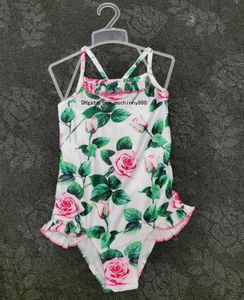 Kinderen uit één stuk zwemkleding Designer Swimpak Baby Girls Summer Beach Bathing Suits For Children Bikini's Backless Brand Kleding
