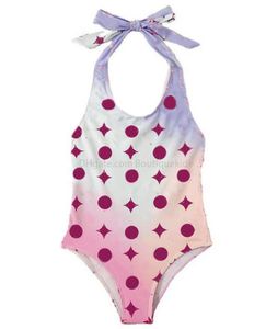 Kinderen één-stuks bikini-badpakken babymeisjes zwemkleding klassieke brief zwemkleding strand badpak ontwerper designer kinderen kleren zwemmen