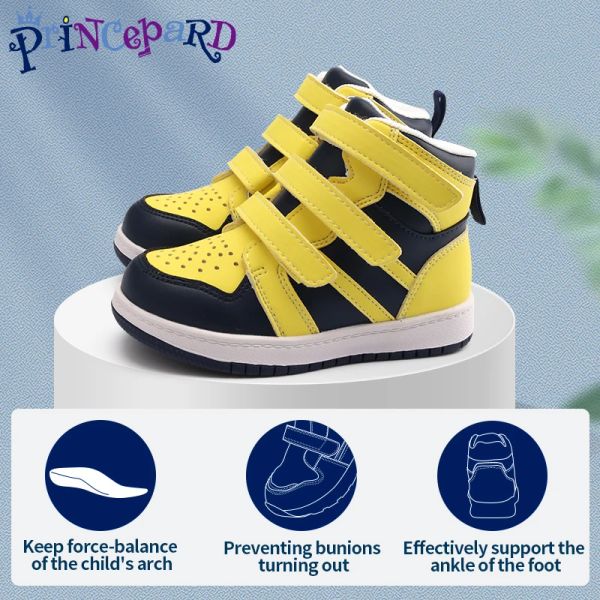 Niños zapatillas ortopédicas para niños y niñas de pies planos, zapatos casuales de la escuela correctivos para niños pequeños con arco y apoyo de tobillo