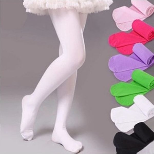 Niños Pantyhose Ballet Ballet Ballets para niñas Mescanes Niños Velvet Sólido Blanco Manteladas Niñas Techas