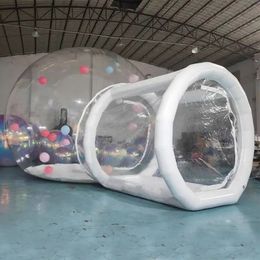 Tente gonflable claire de bulle de partie d'enfants avec la tente gonflable de maison de bulle de ballons pour le camping extérieur de dates