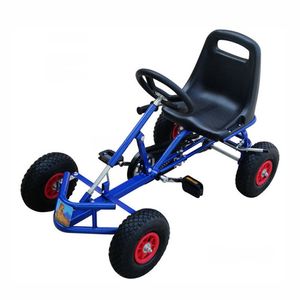 Kids Pedal Go Kart Ride on Rubber Wheels Sports Racing Toy Trike Car, Suit For 2-6 Ages Children