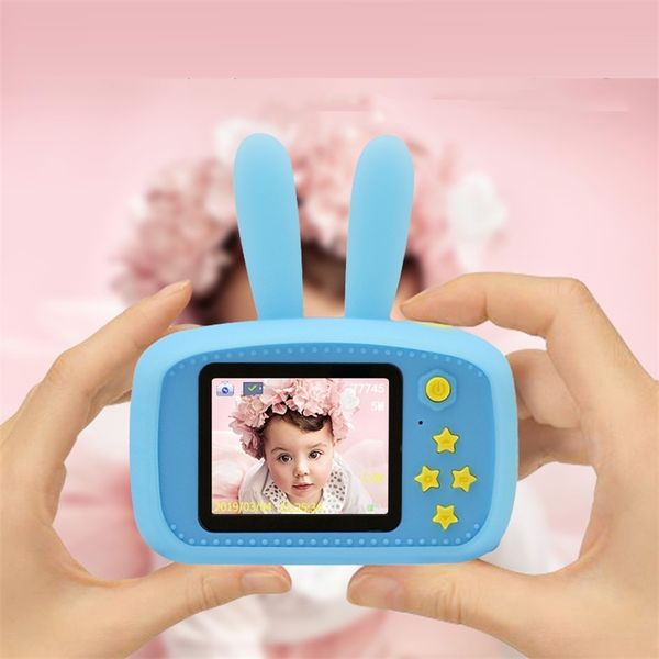 Kinderfotocamera met cartoon beschermhoes Mini digitale camera voor meisjes Jongens Grappig elektronisch speelgoed Kinderen verjaardagscadeau LJ201105