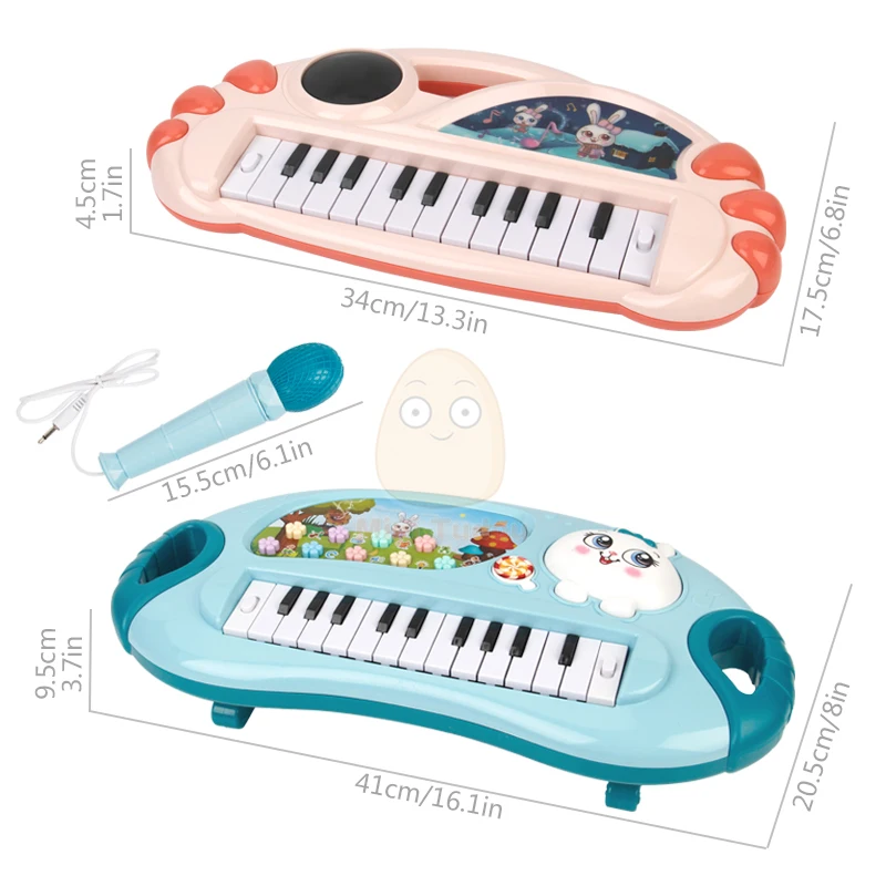 Kids Piano Instrument Spielzeug Musical Unterrichten Keyboard Flash Elektronische digitale Musik Mikrofon Bildungspersonal für Kinder Geschenk