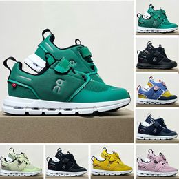 Kids Play 2023 Cloud Chaussures de course Designer ON Classics Noir Bleu Nuit Moutarde Jaune Semis Guimauve Rose Menthe Vert Bébés Baskets En Plein Air 27-35