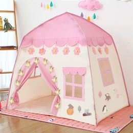 Enfants jouent tente enfants intérieur extérieur princesse château pliant cubby jouets enfant chambre maison plage tente tipi playhouse LJ200923