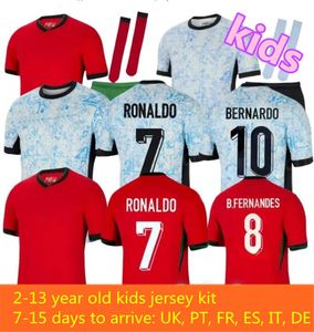 Kids Portugal voetbaltruien 2024 Portuguesa Bernardo Fernandes Portugieser 24 25 Portugese National Team voetbalkit