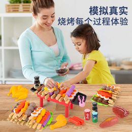 Kids Pretend Kitchen Simulation Food Barbecue Cooking Children Enfants Play Play House Interactive Toys for Girls