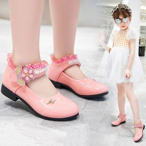 Chaussures de princesse pour enfants bébé chaussures pour tout-petits-solaires sools girls enfants chaussures simples tailles 26-36 w8j4 #