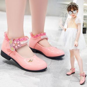 Chaussures de princesse pour enfants bébé chaussures pour tout-petits-en-bas-volant fille enfants chaussures simples tailles 26-36 s86z #
