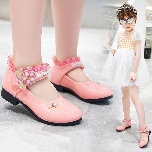 Zapatos de princesa para niños bebés zapatos para niños pequeños suaves para niñas zapatos solteros tamaños 26-36 27bt##