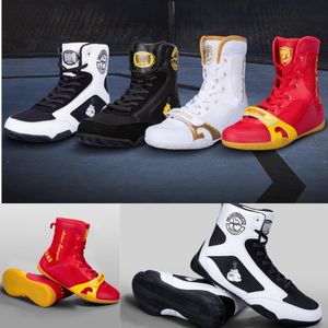 Bottes de lutte professionnelle pour enfants Chaussures de boxe en mailles hauts