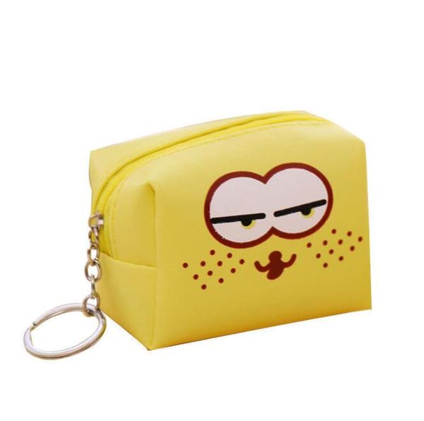 Enfants PU cuir porte-monnaie sac mignon Mini portefeuille fermeture éclair pochette dames dessin animé fourre-tout sacs à main