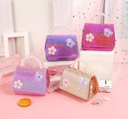 Monederos y bolsos para niños, Mini bandolera, bonitos bolsos de mano con perlas para niñas, bolso pequeño para niñas, monedero de fiesta, regalo