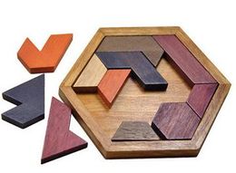 Enfants Puzzles Jouets en bois Tangram / Jigsaw Board Forme géométrique en bois P Enfants Jouets éducatifs