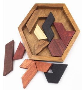 Kinderen Puzzels Houten Speelgoed Tangram Jigsaw Board Geometrische Vorm Training Hersenen IQ Games Puzzel Educatief Speelgoed voor Kinderen Christm8968247