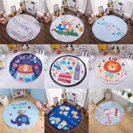 Kinderdeken Baby Play Mat Multifunctionele Cartoon Mooie Dier Fox Giraffe Patroon Speel Matten Speelgoed Opbergtas Kruipen Nordic Style LJ201113