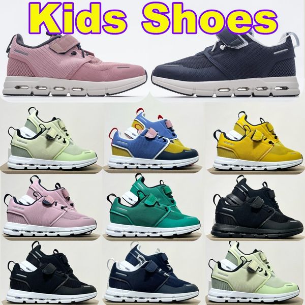 Chaussures de course pour enfants Toddlers Sneakers bébé sur nuage d'enfants couleur sneaker garçons garçons girls soot entraîner entraîner noir gris