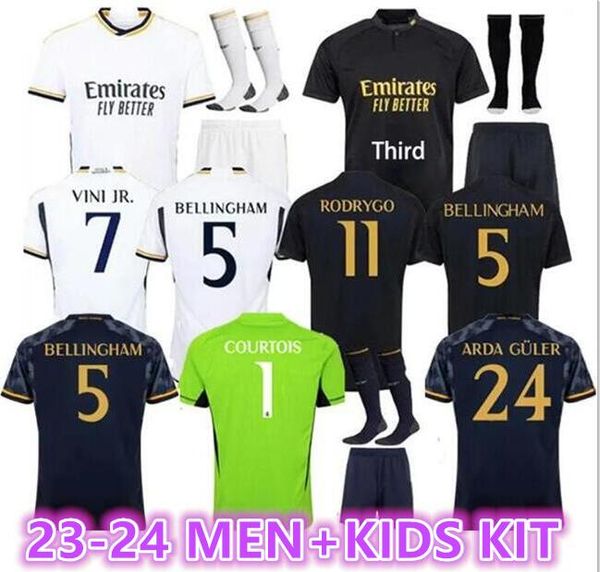 Enfants + S-4XL 23 24 Maillots de football BELLINGHAM Real Madrid 2023 VINI JR BENZEMA CAMAVINGA RODRYGO RUDIGER MODRIC KROOS TCHOUAMENI VALVERDE HOMMES ENFANTS Chemise uniformes889