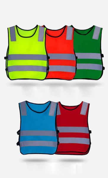 Vêtements de sécurité pour enfants gilet réfléchissant gilets de preuve pour enfants haute visibilité avertissement Patchwork gilet outils de Construction de sécurité