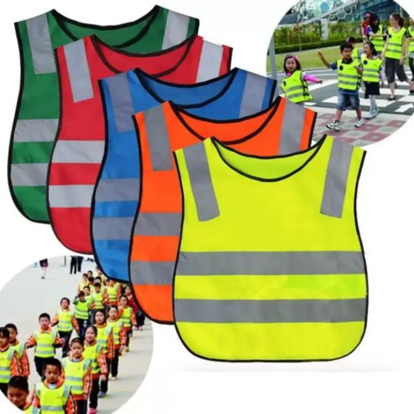 Vêtements de sécurité pour enfants, gilet réfléchissant pour étudiants, gilets de protection pour enfants, avertissement de haute visibilité, gilet Patchwork, outils de Construction de sécurité ss0325