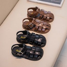 Kids Sandals Baby Shoe Girls Designer Kid Black Browntoddlers Infants Childrens Desert Shoes Maat 26-35 J1KH#