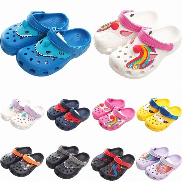 Enfants Sandales Clog Flip Flop Pantoufles Tout-petits Trou Pantoufle Plage Candy Rose Classique Noir Garçons Filles Chaussures Blanc Été Jeunes Enfants Diapositives Lig k3XM #