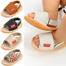 Sandalias para niños Fashion Soft Crib Shoes Anti Slip Summer Summer Biños First Walker Baby Sole 240509