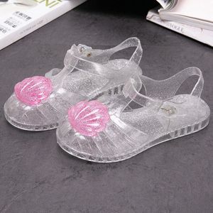 Kindersandalen Meisjes Gladiator Schoenen Zomer bling plat strand Kinderschelp kristal jelly Sandaal Jeugd Peuter Steunpunt Roze Wit Zwart Non-Bran J8n5#