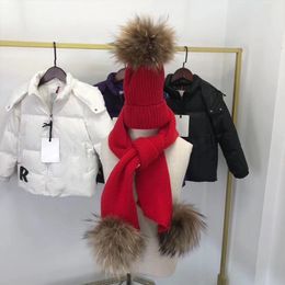 enfants écharpe chapeau ensembles bébé chapeaux cadeaux filles garçons chapeau enfants filles casquettes mignon hiver chaud tricoté pompon bébé casquette bonnet solide boule de cheveux