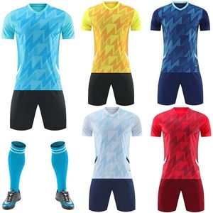 Kids School Soccer Sports Set Jerseys en Shorts Studenten voetbaltraining Match Uniform Custom Team Naam nummer Men Shirt 231221