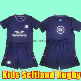 Kids Scotland 2022 Rugby Jersrys Home Team National Scotland Polo T-shirt Rugby Jersey Mens Shirts 2021 New World Cup Sevens Training Child Kits Full Kits Set FW24