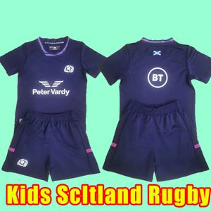Kids Scotland 2022 Rugby Jersrys Home Nationaal Team Schotland Polo T-shirt Rugby Jersey Heren Shirts 2021 Nieuwe World Cup Sevens Training Kind Volledige kits Set