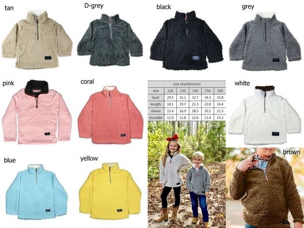 Enfants Sherpa Pulls BoysGirls Vestes Automne Hiver Manteaux pour enfants 201106