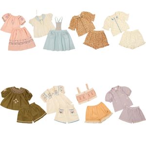 Enfants chemises 2023 été APO marque filles mignon broderie à manches courtes Blouses bébé enfant en bas âge hauts à la mode vêtements d'extérieur 230406