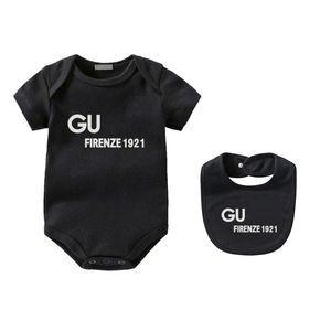 Kinderoverhemden babyjongens romper peuter revers revers single breasted geboren katoen jumpsuit ontwerper zuigeling oneesie crd2403269-6