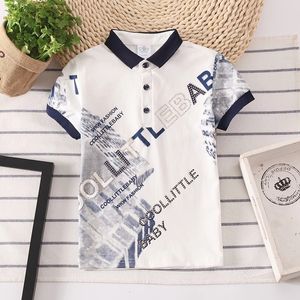 Kids Shirts Fashion Baby Boy Polo Shirt 2-10 Jaar Kinderkleding Diamond Letter Polo Shirts voor Jongens Koreaanse Stijl Kids Sport Tops 230620