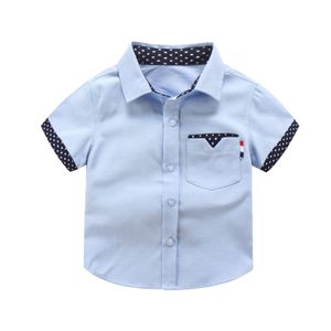 Kinderen Shirts IENENS Zomer Kinderen Jongens Heren Shirt Tops Kleding Kinderen Baby Jongen Formele Katoen Korte Mouwen Top T-shirt Kleding Blouse 230721