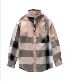 Chemises pour enfants nouveauté printemps automne garçons chemise à manches longues Plaid mode coton vêtements pour enfants 2-7 ans 227F2443333
